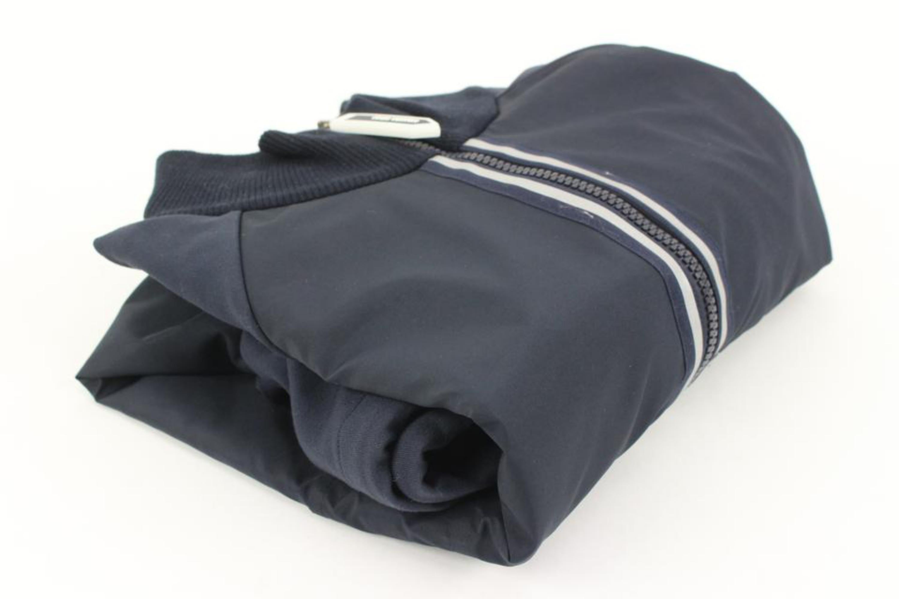 Louis Vuitton Men's Large Navy Blue LV America's Cup Zip Up Jacket 7lv222s 4
