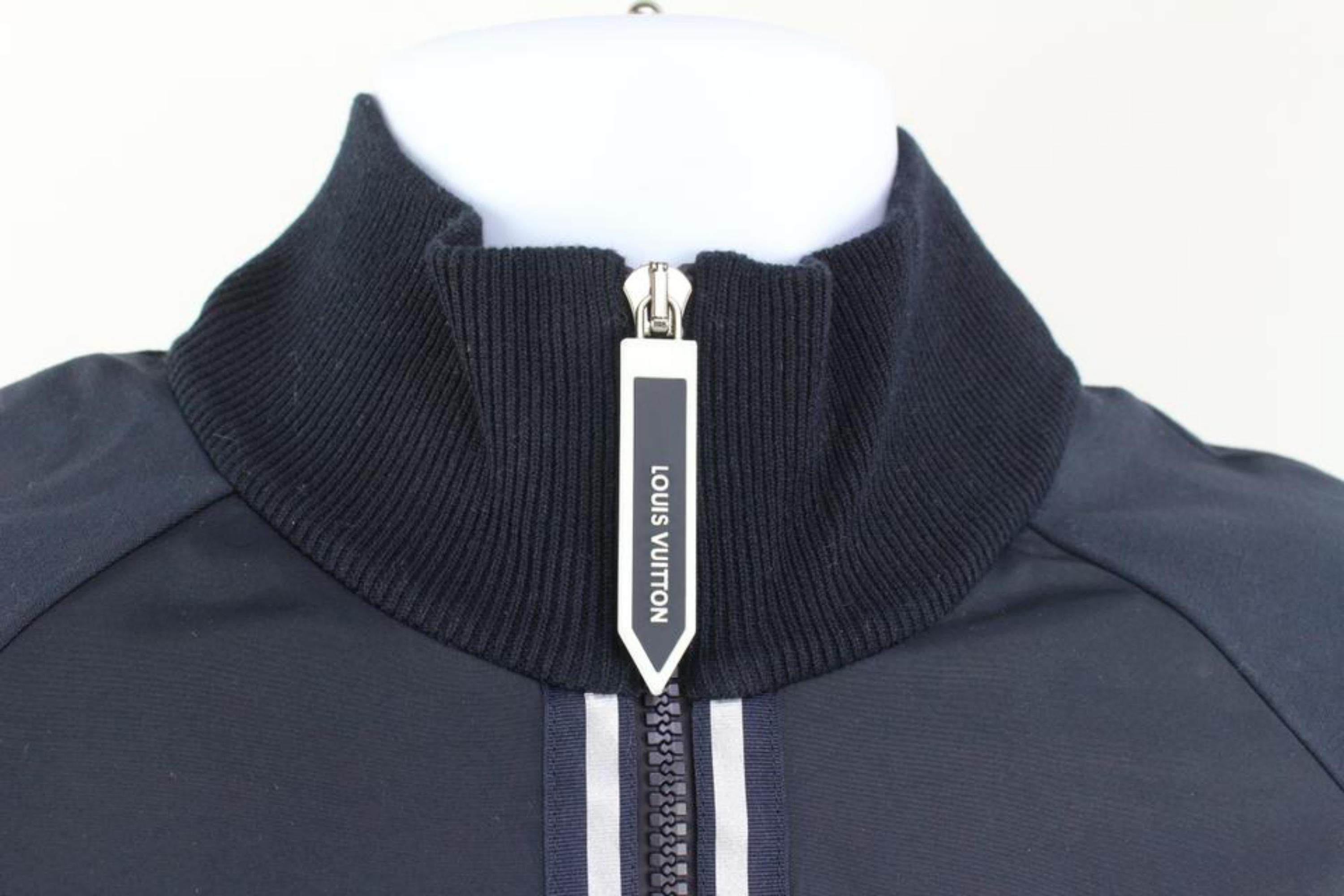 Louis Vuitton Men's Large Navy Blue LV America's Cup Zip Up Jacket 7lv222s 1