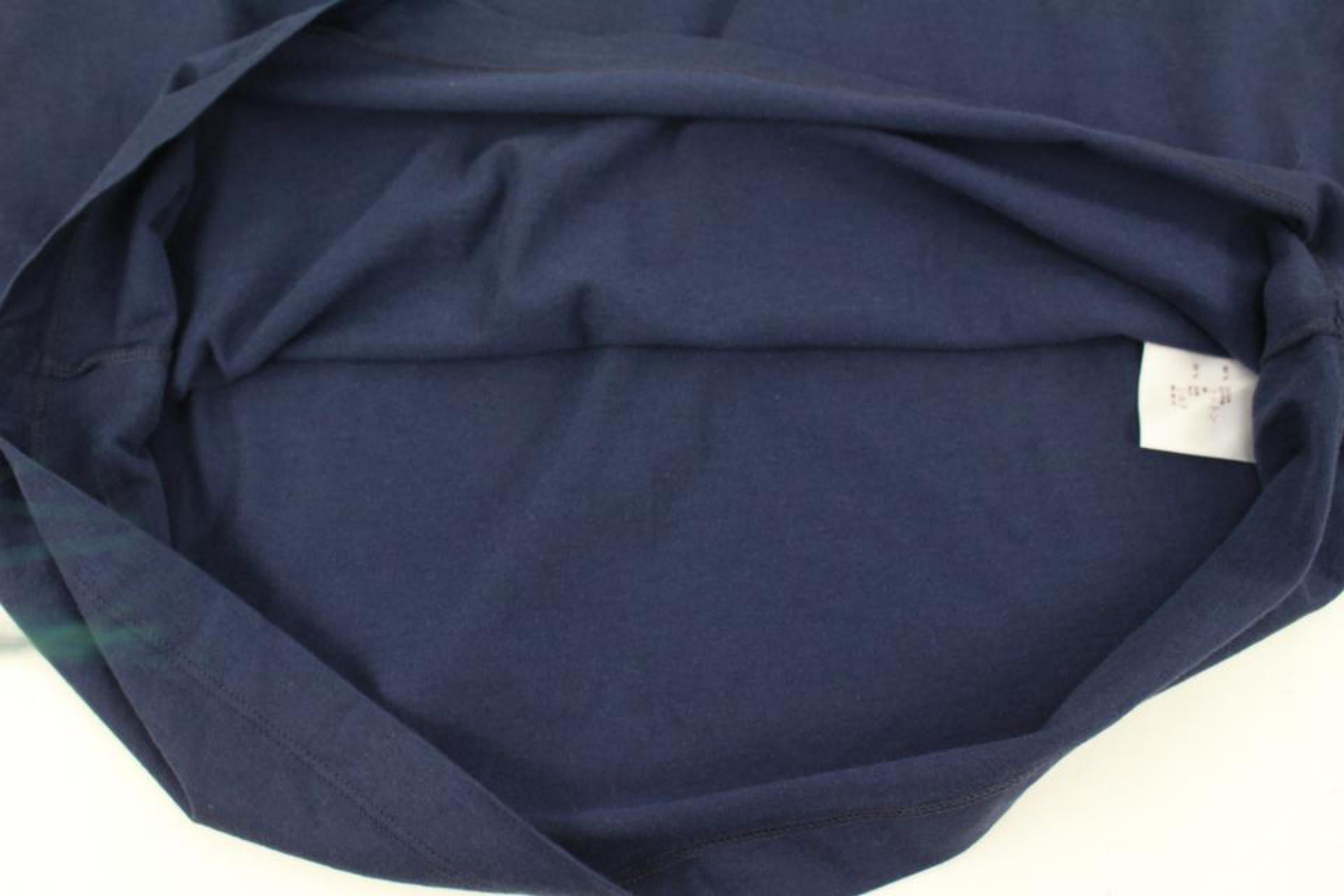 Louis Vuitton Men's Large Navy Paris Topographical Map Globe T-Shirt Tee Sh125lv For Sale 7
