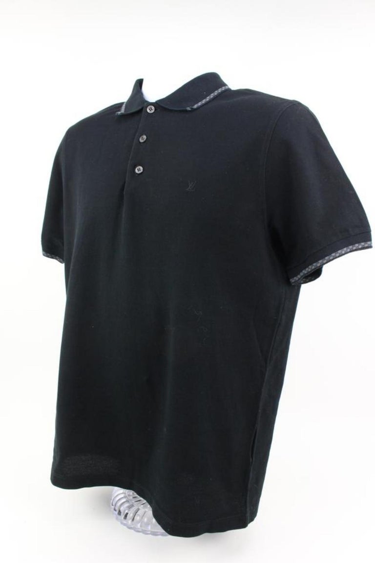 Louis Vuitton Men's Large Rare Damier Graphite Trim Black LV Polo Shirt  125lv24 at 1stDibs