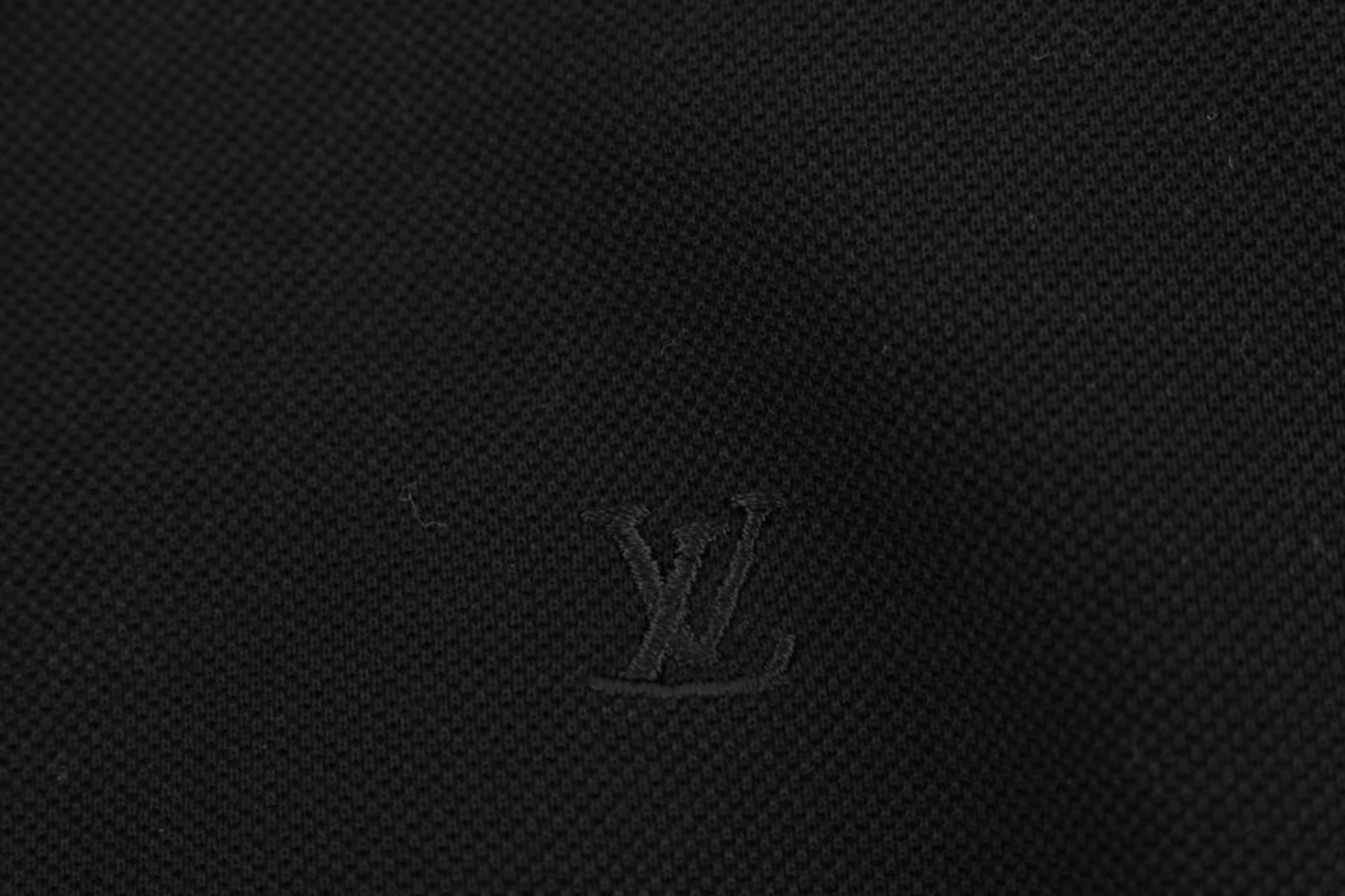 Louis Vuitton Men's Large Rare Damier Graphite Trim Black LV Polo Shirt 125lv24 1