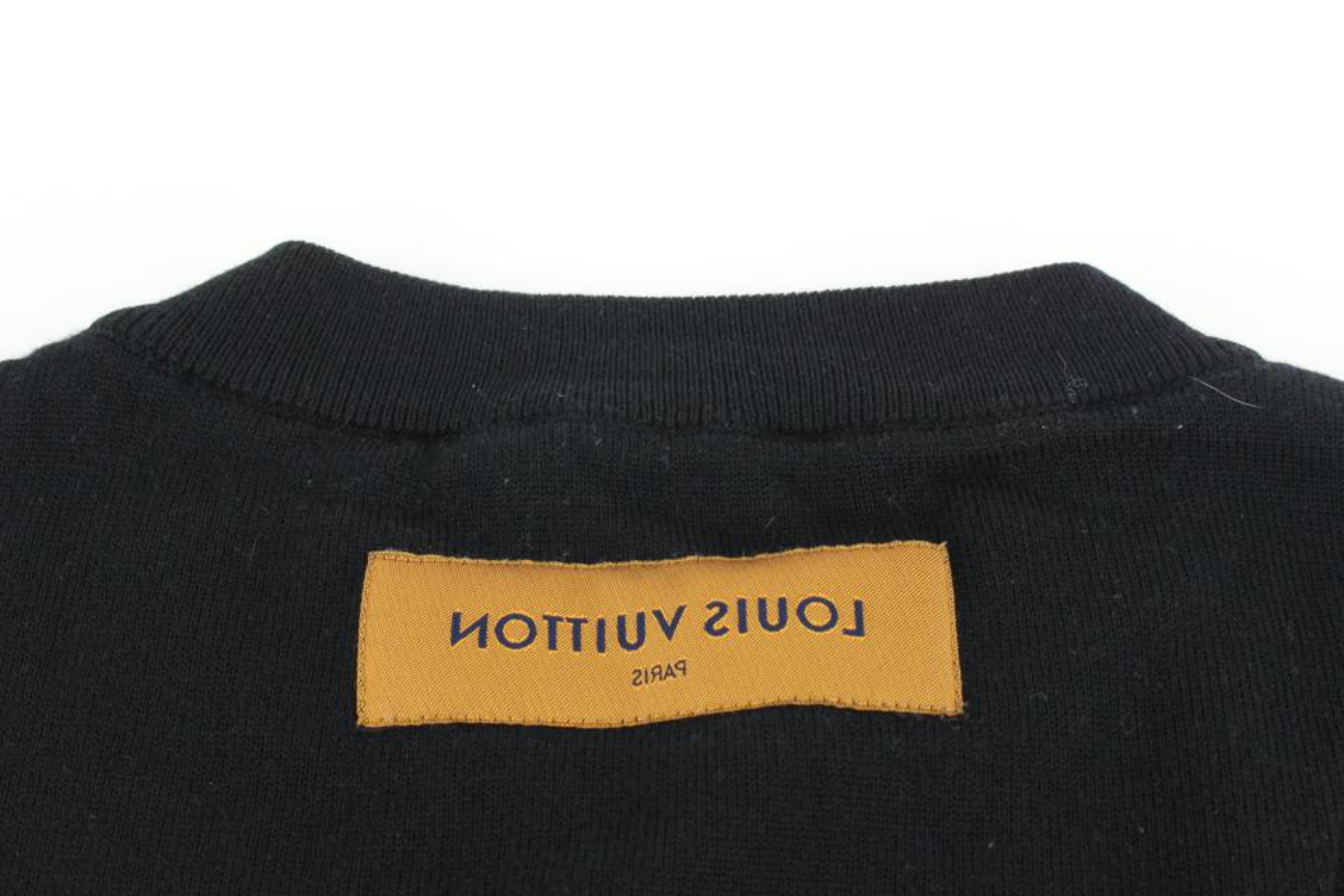 Louis Vuitton Men's Large Virgil Abloh Black Upsidedown Label Sweater 23lv617s 4