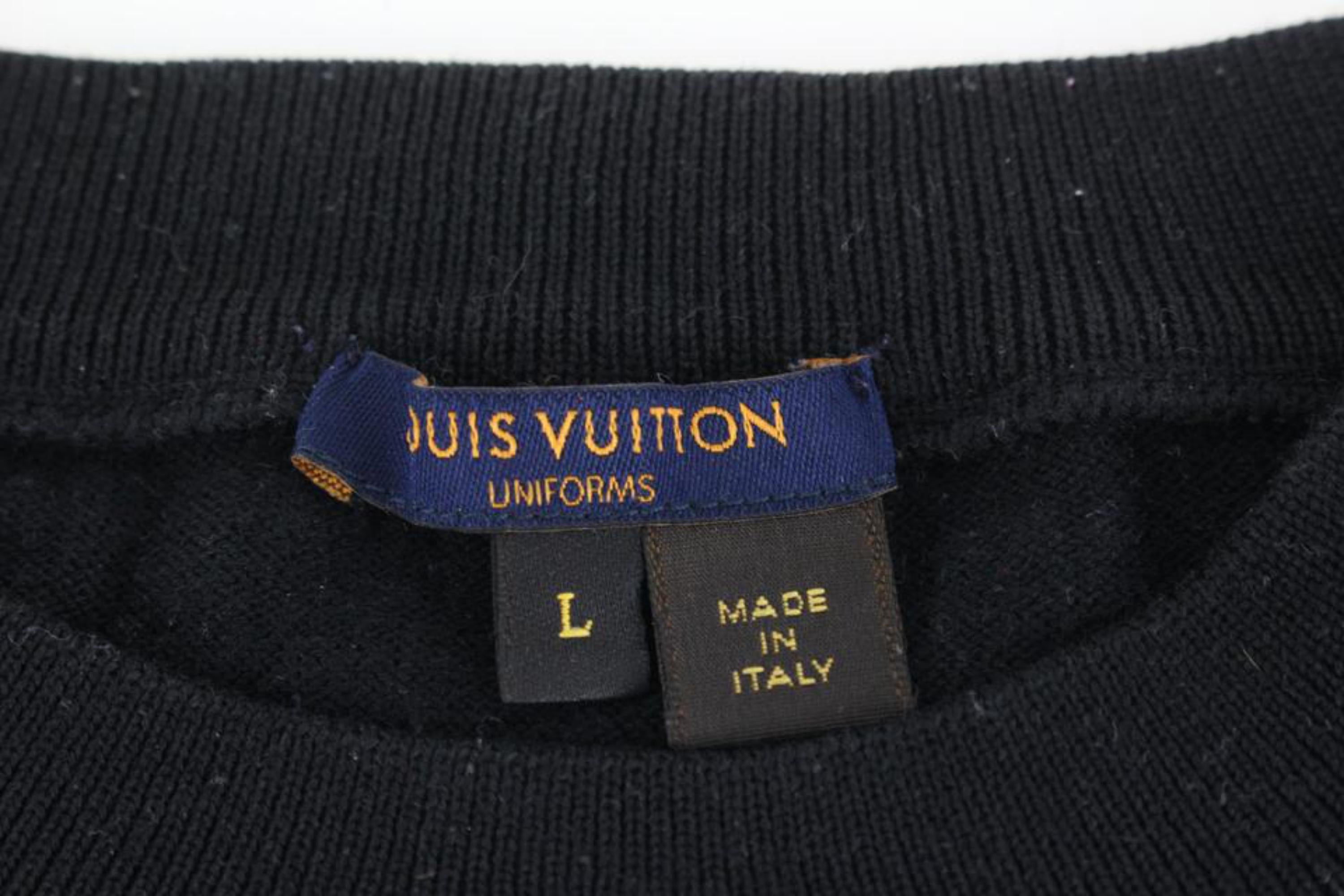 Louis Vuitton Men's Large Virgil Abloh Black Upsidedown Label Sweater 23lv617s 5