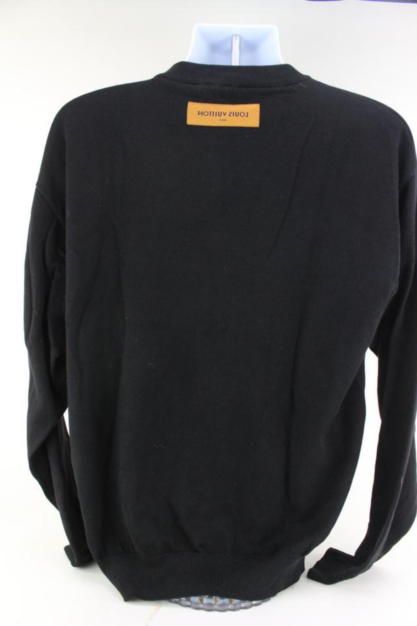 Louis Vuitton Men's Large Virgil Abloh Black Upsidedown Label Sweater 23lv617s 7