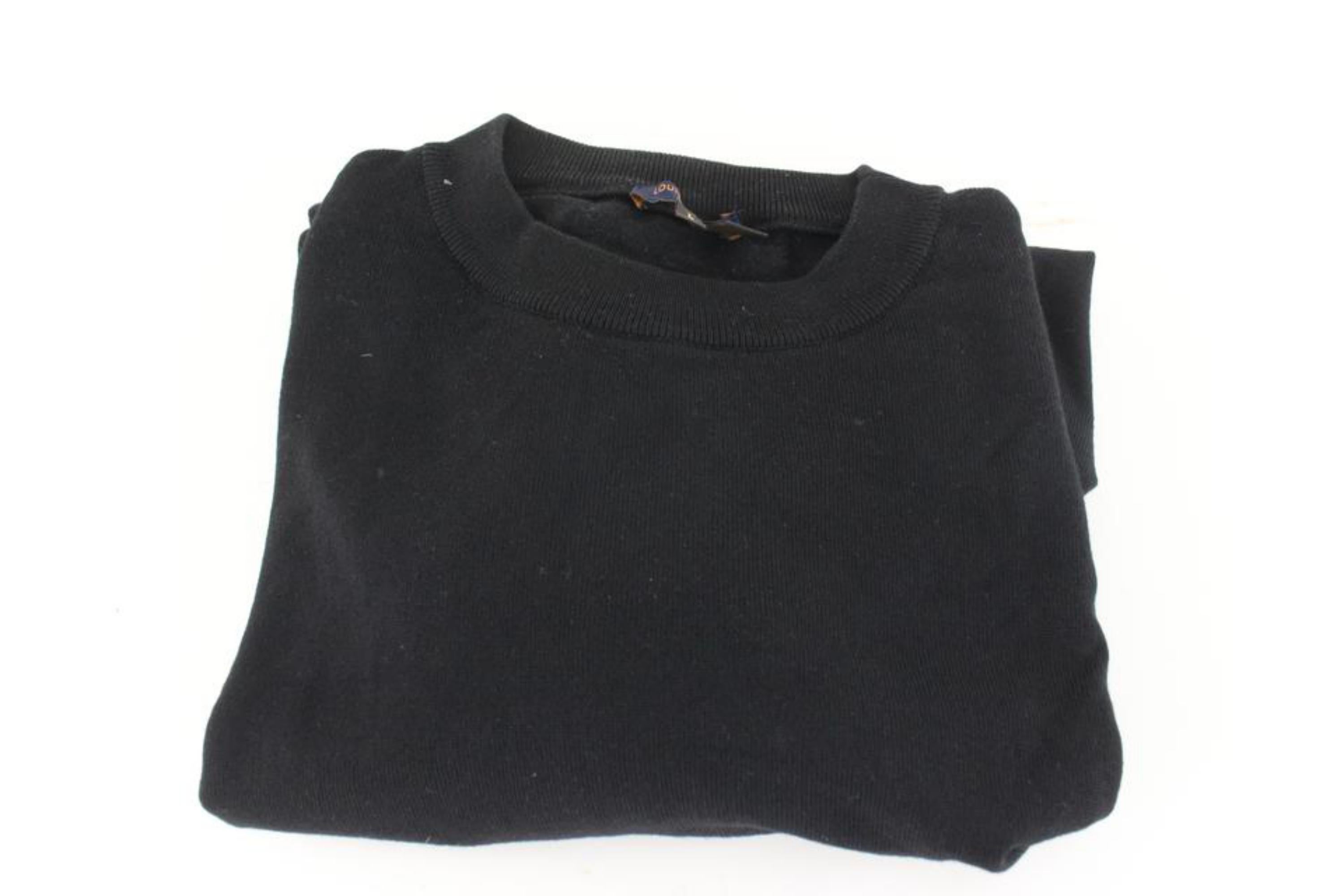 Louis Vuitton Men's Large Virgil Abloh Black Upsidedown Label Sweater 23lv617s 1