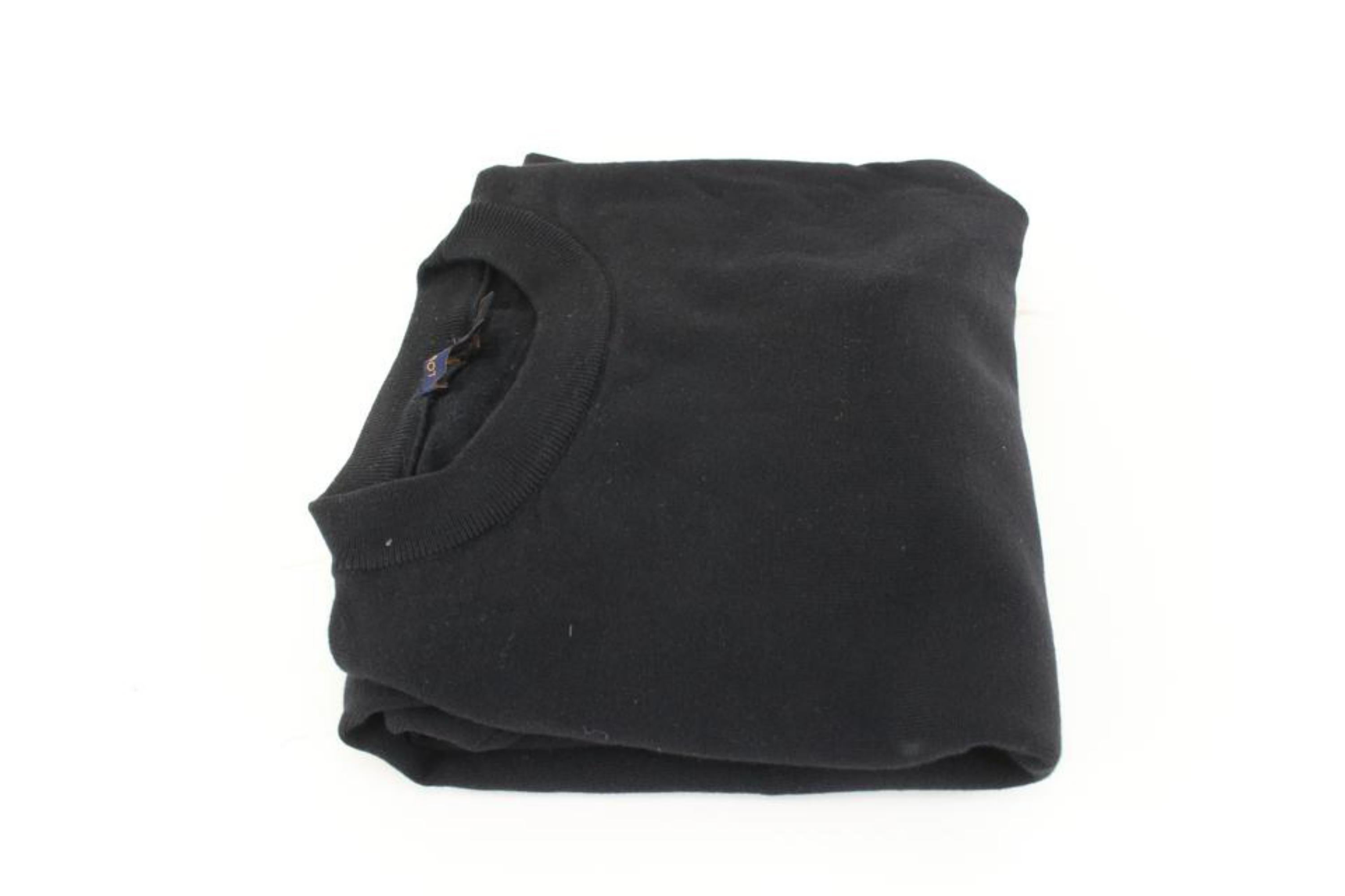 Louis Vuitton Men's Large Virgil Abloh Black Upsidedown Label Sweater 23lv617s 2