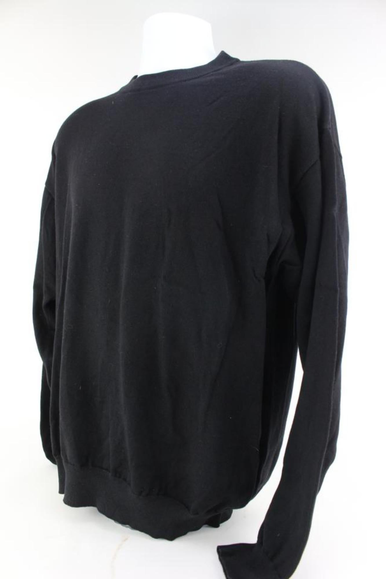 Louis Vuitton Men's Large Virgil Abloh Black Upsidedown Label Sweater 23lv617s 3