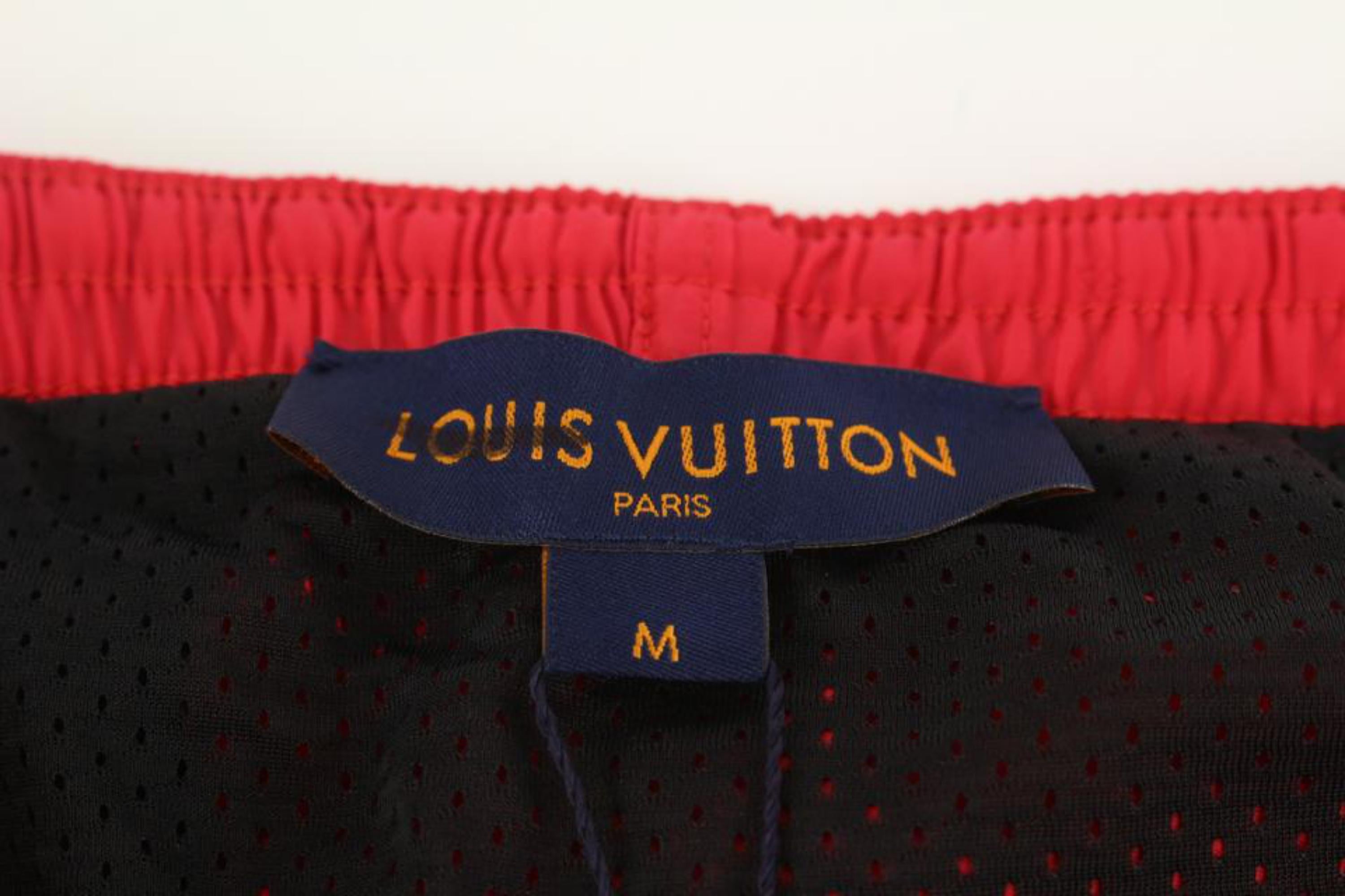 Louis Vuitton Men's Medium Red LVSE Signature Swim Board Shorts Bathing 121lv44 3