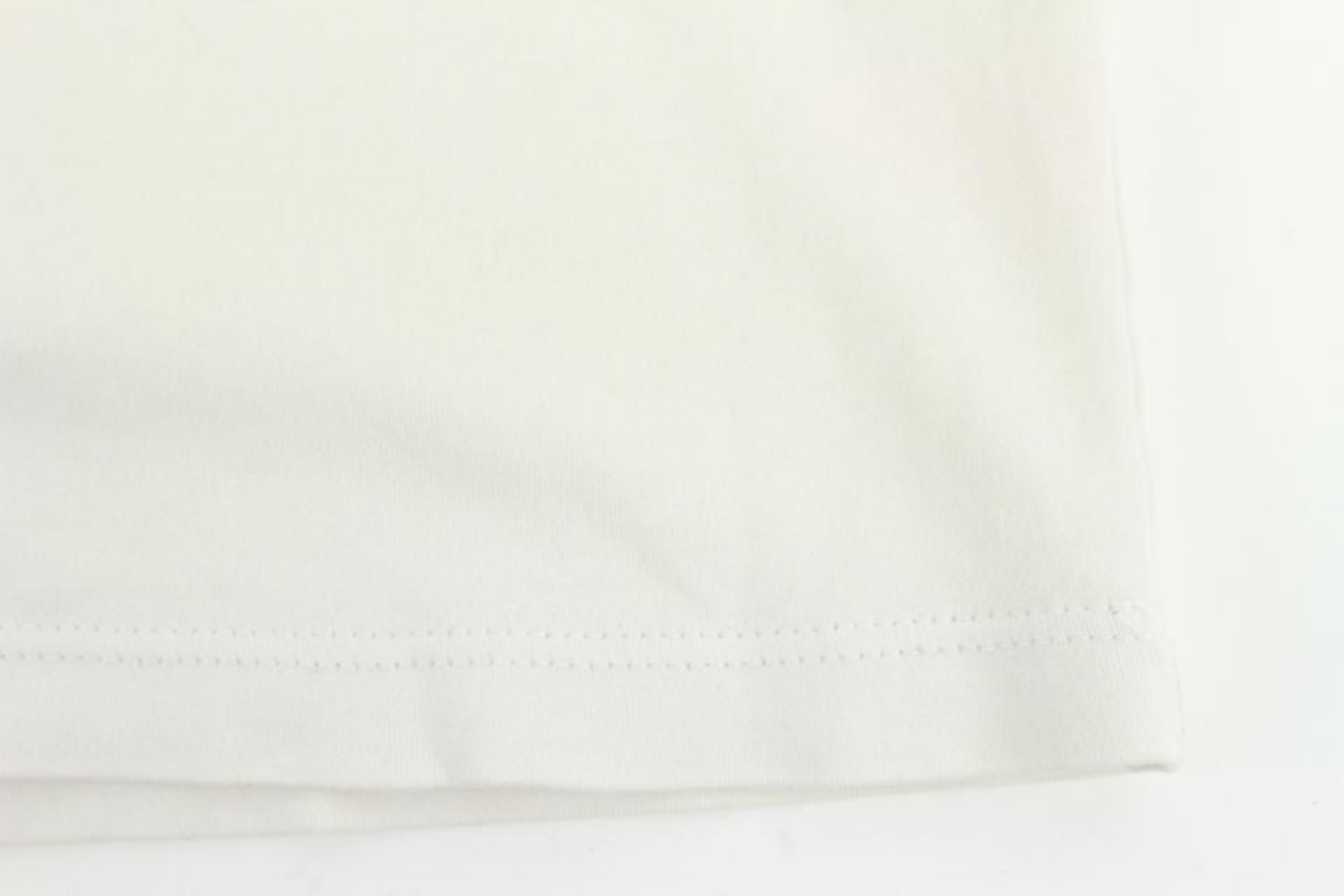 Women's Louis Vuitton Men's Medium White Wardrobe Jersey Sleeve T-Shirt 15lv34s For Sale