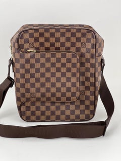 LOUIS VUITTON Men's Messenger OLAF MM Damier Ebene Briefcase Messenger Bag