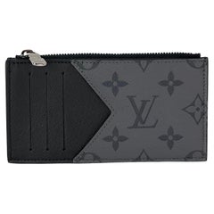 LOUIS VUITTON Herren Kartenetui mit umgekehrtem Monogramm Eclipse Taiga