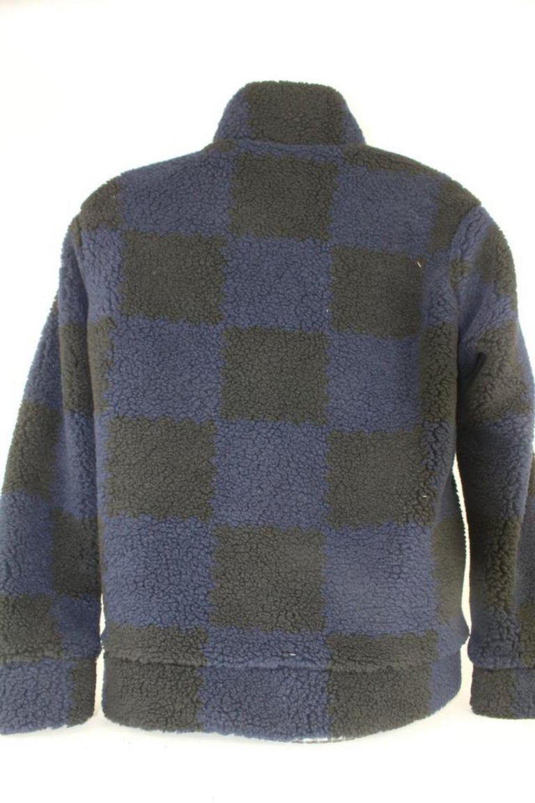 Louis Vuitton Men's S LV x Nigo Jacquared Damier Fleece Blouson Zip Jacket  1110l