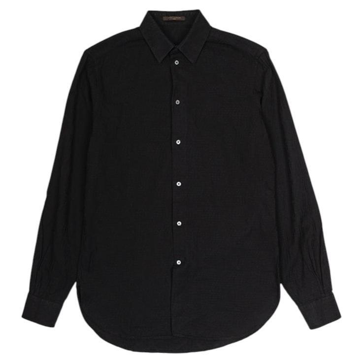 Louis Vuitton Men's Black Cotton Shirt, Size S/M, Excellent Condition