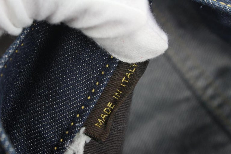 Louis Vuitton Men's 40 US Black Denim Gaston V LV Jeans 118lv45