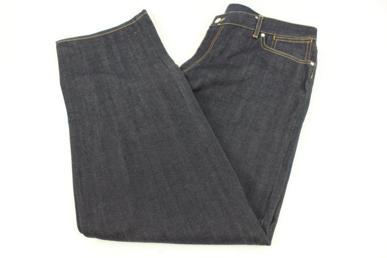 Straight jeans Louis Vuitton Blue size 38 FR in Cotton - elasthane