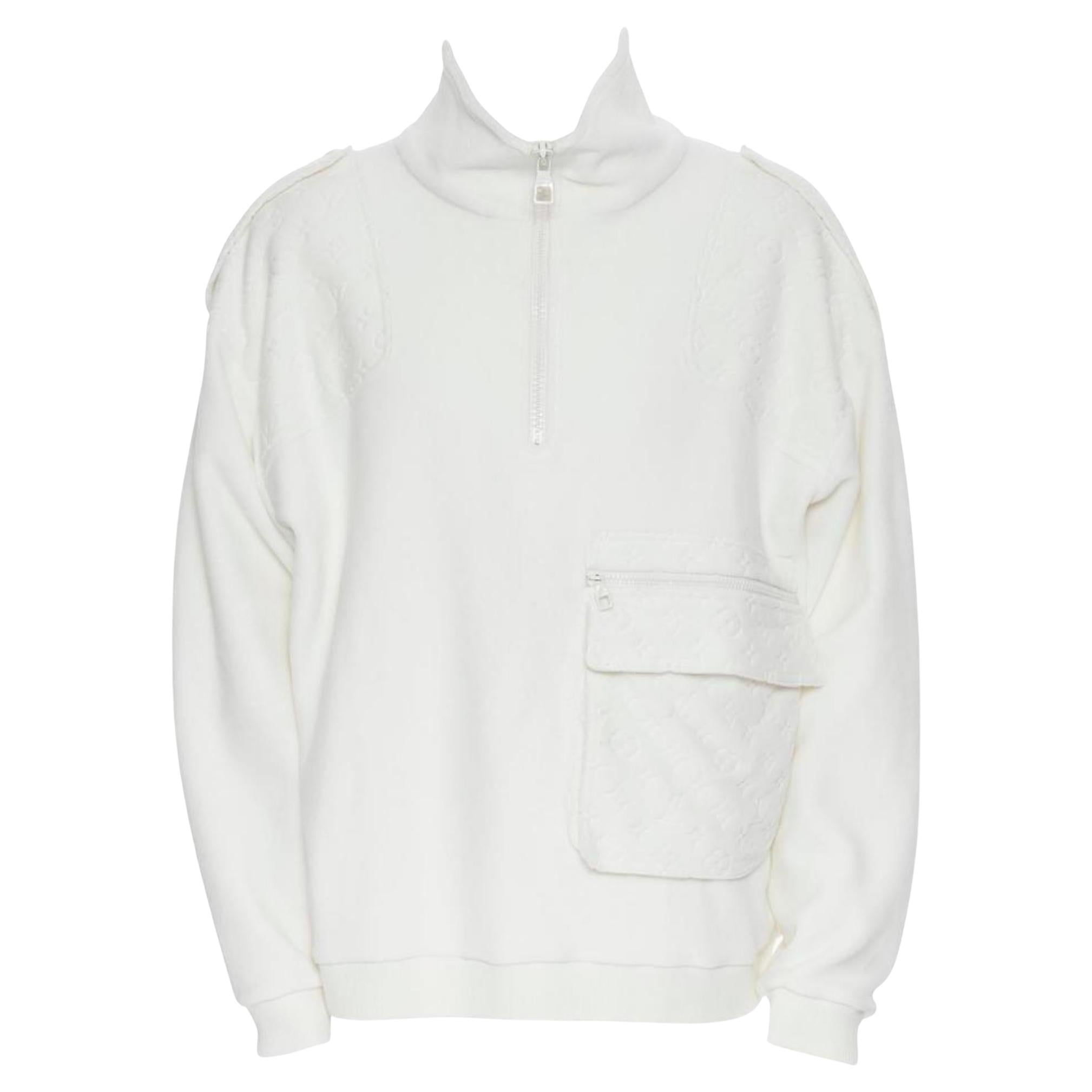 Louis Vuitton Mens Small Plain Rainbow Runway Velour Monogram Zip Sweatshirt106l For Sale