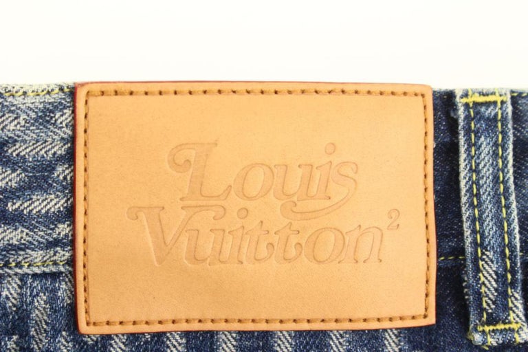 Louis Vuitton x Nigo Giant Damier Waves MNGM Denim Pants Indigo