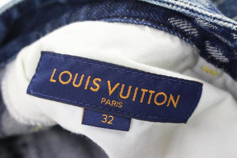 Louis Vuitton X Nigo Giant Damier Waves MNGM Denim Jacket Indigo