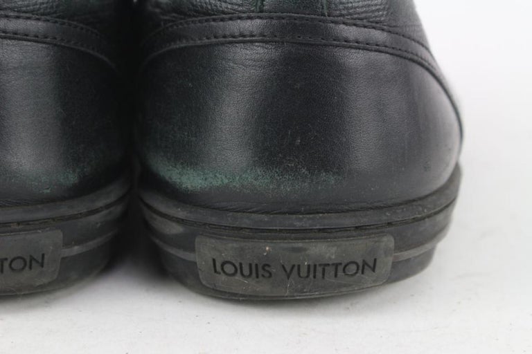 LOUIS VUITTON Calfskin Damier Meteor Sneakers 10 White 135766
