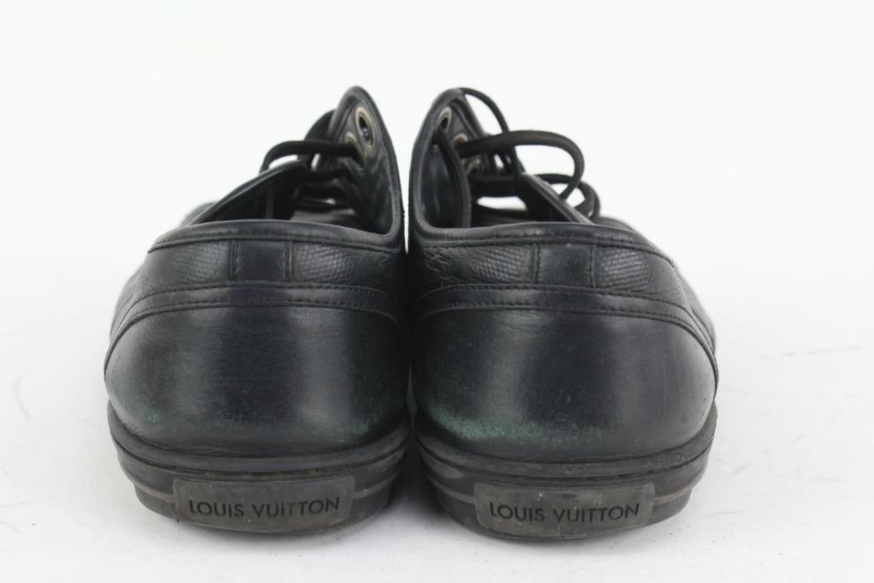 Louis Vuitton Men's US 10 Black Damier Infini Sneakers Low Top 1123LV41 In Good Condition For Sale In Dix hills, NY