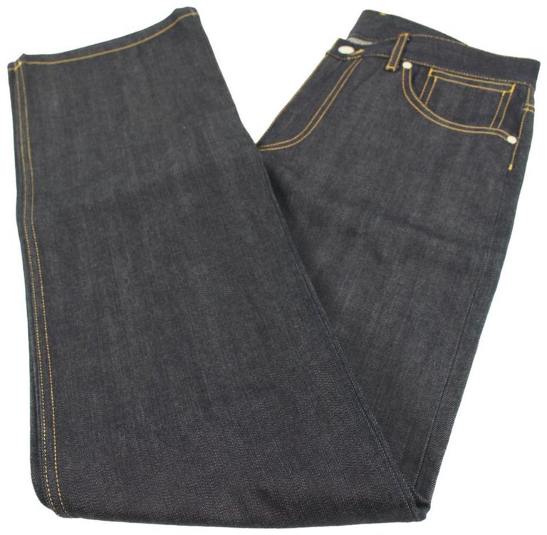 LOUIS VUITTON Gaston V Denim Pants Jeans USA30 FR40 Auth Men Used