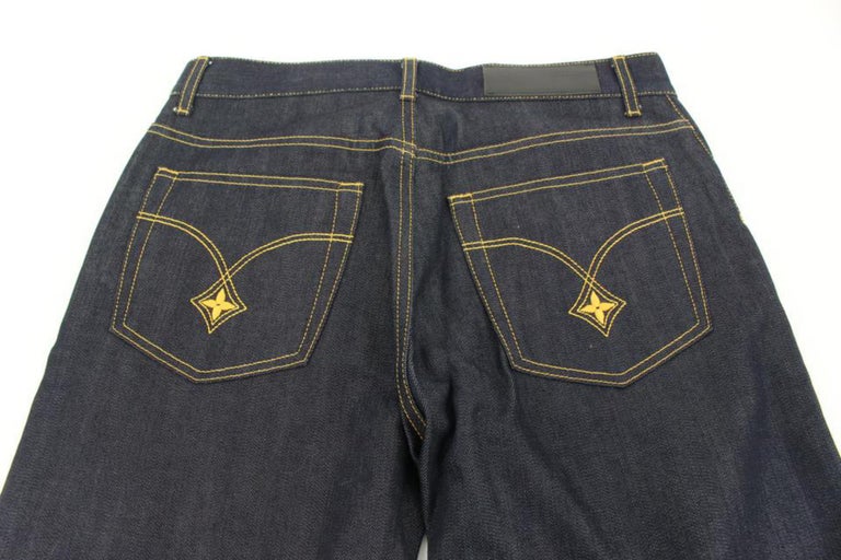 Louis Vuitton Monogram Denim Pants Oil. Size 30