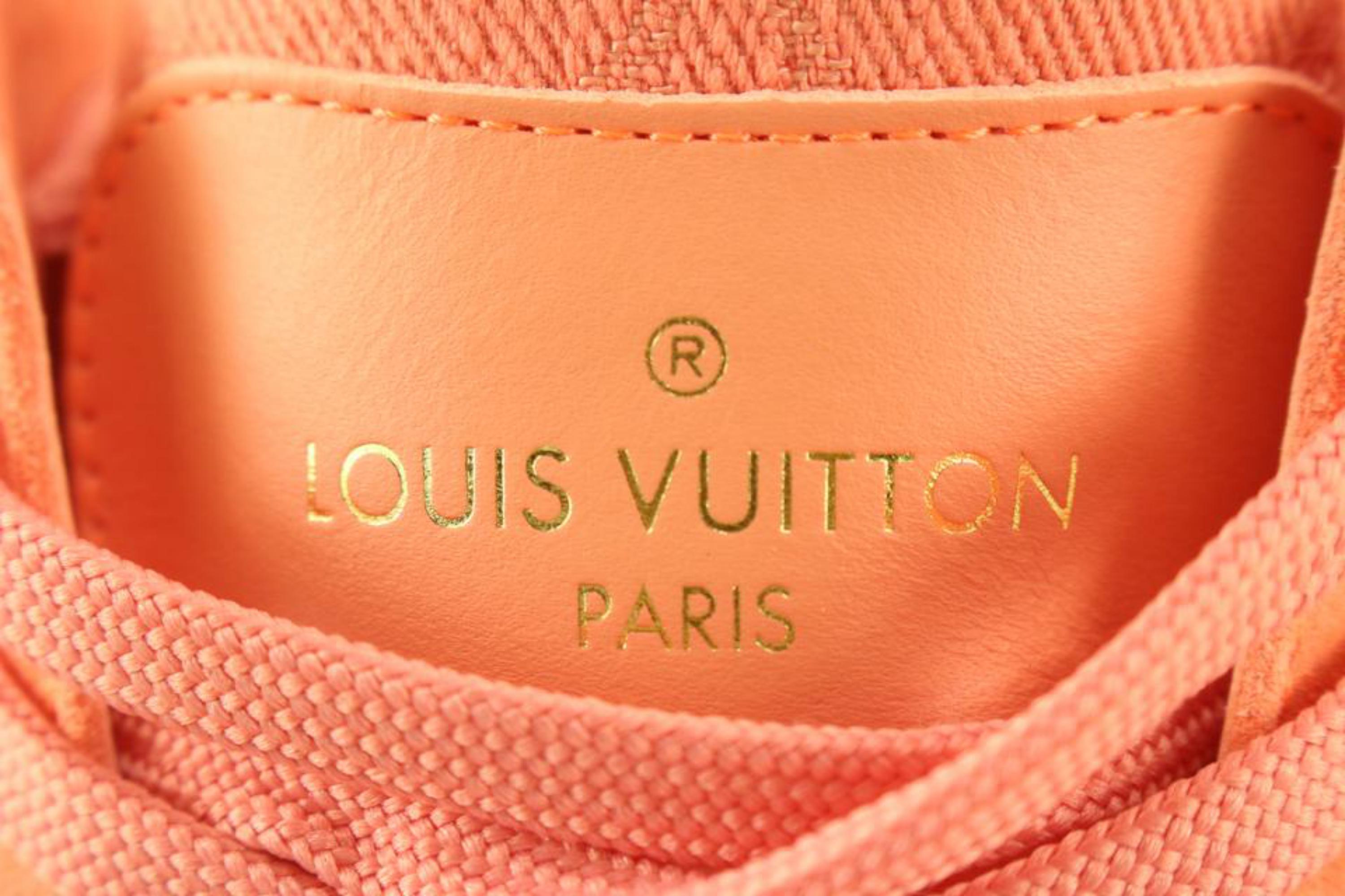 Louis Vuitton Men's US 8 Virgil Abloh Orange Tattoo High Top Sneaker 10lk630s For Sale 4