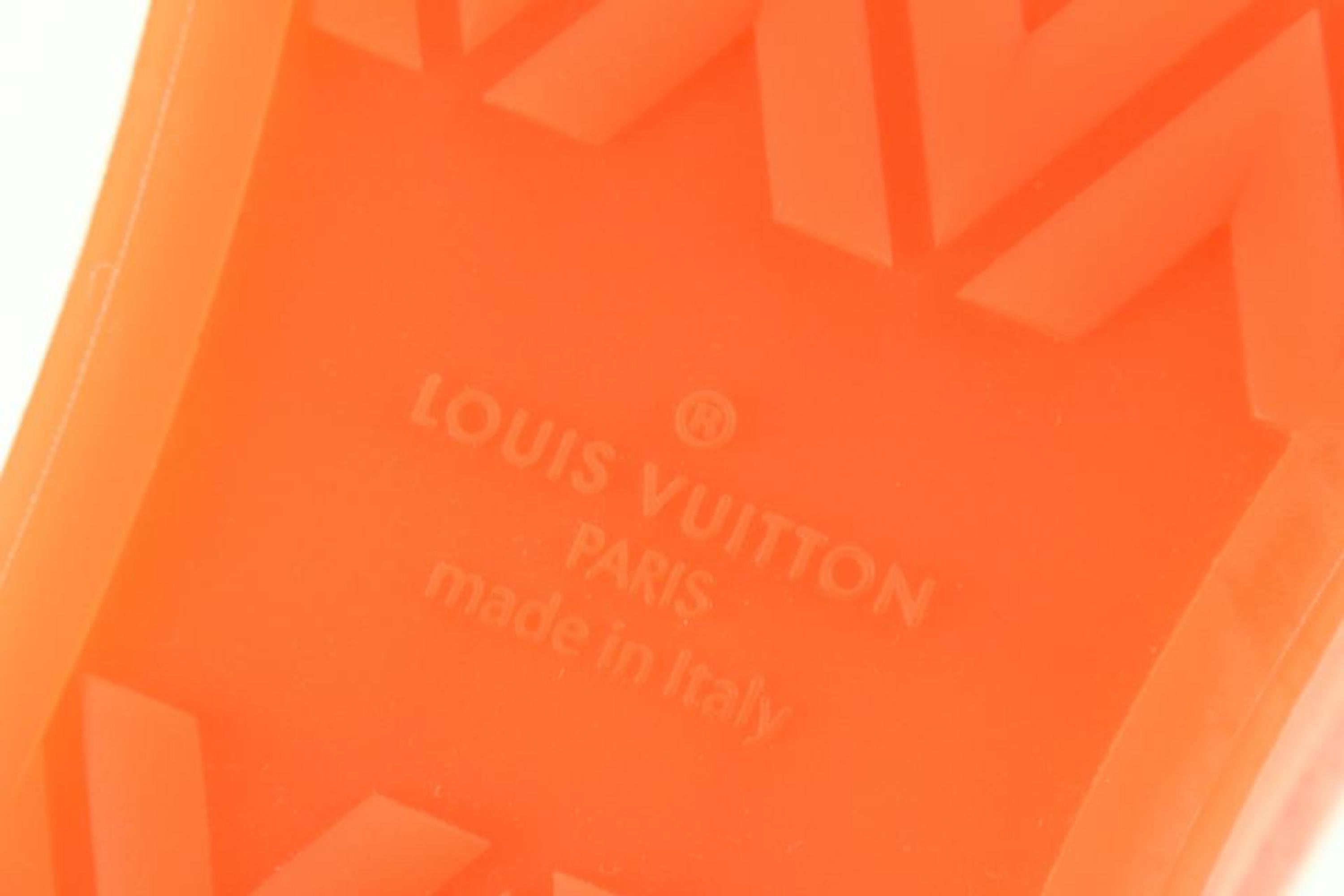 Louis Vuitton Herren US 8 Virgil Abloh Orange Tattoo High Top Turnschuhe 10lk630s im Angebot 1