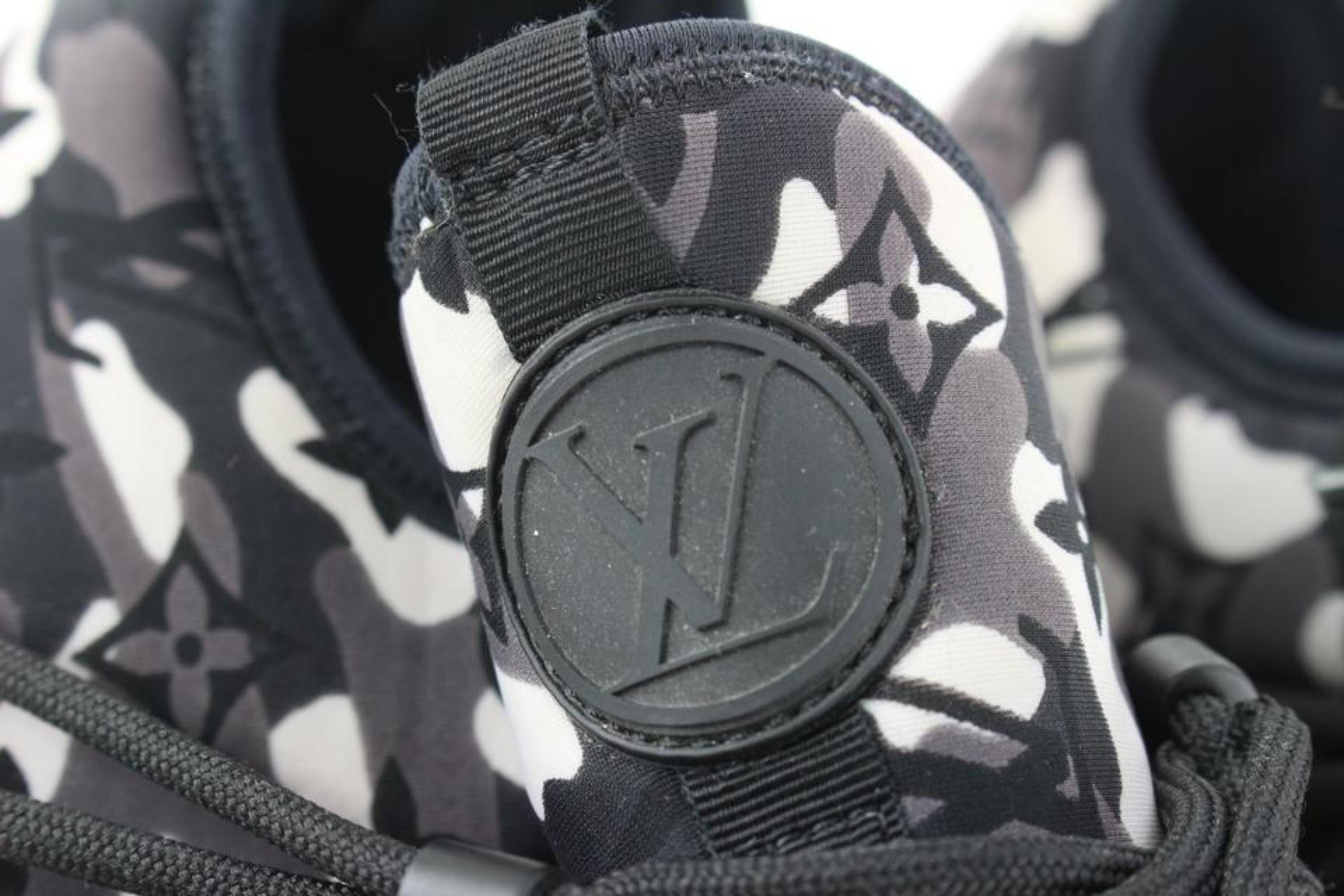 Louis Vuitton Men's US 8.5 Black Camo Fastlane Sneaker 61lv628s 2