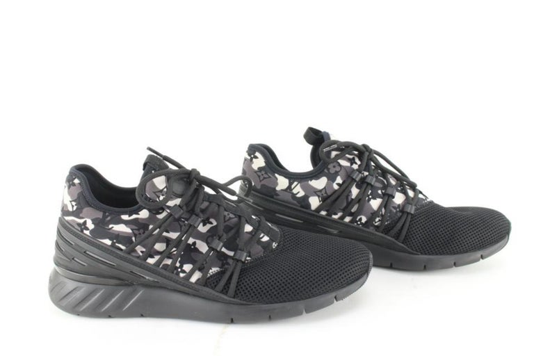 Louis Vuitton, Shoes, Louis Vuitton Fastlane Sneaker Black Monogram Camo  8uk 9us