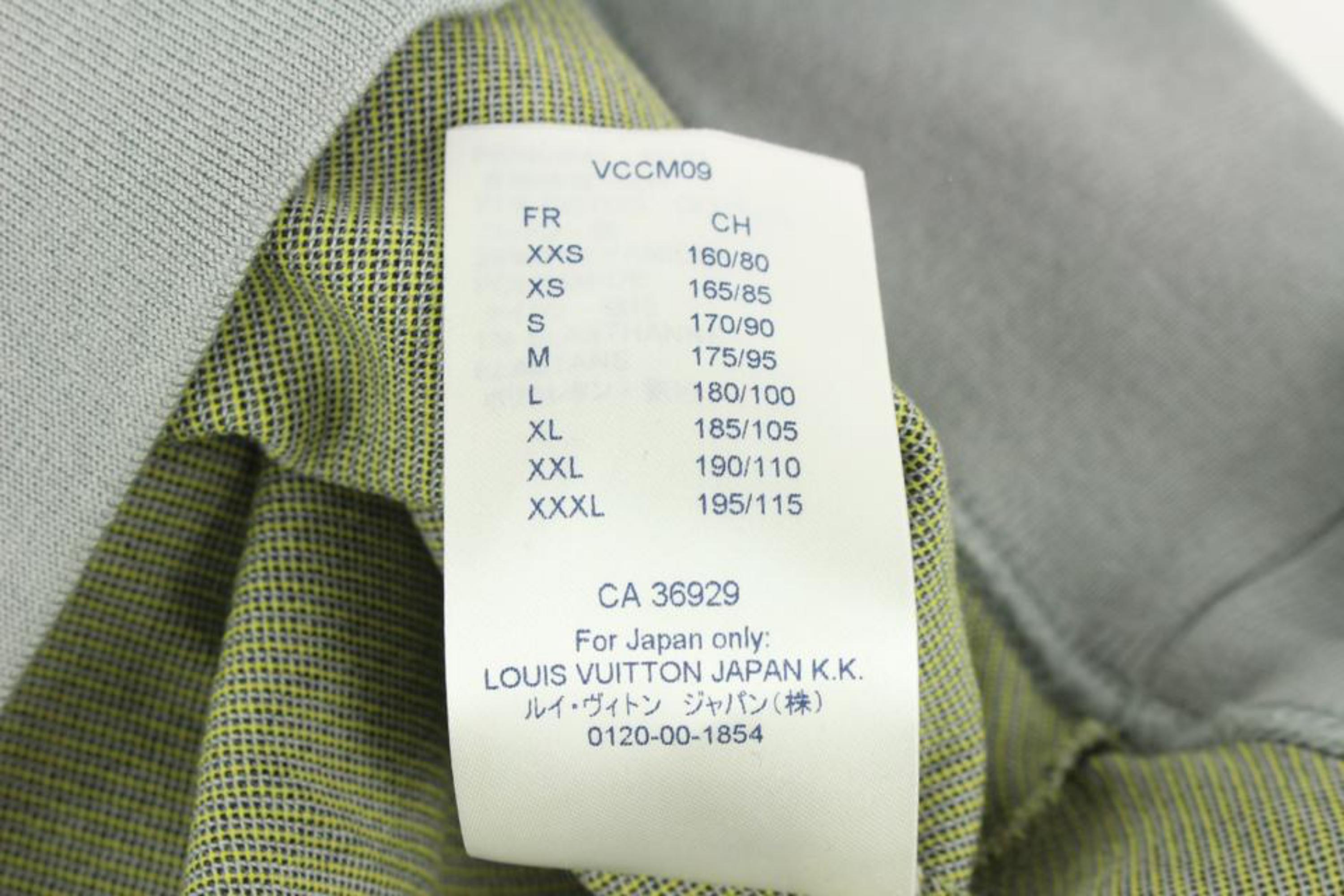 Louis Vuitton Men's XL Grey x Yellow Gravity Raglan Zip Sweater 928lv70 For Sale 5