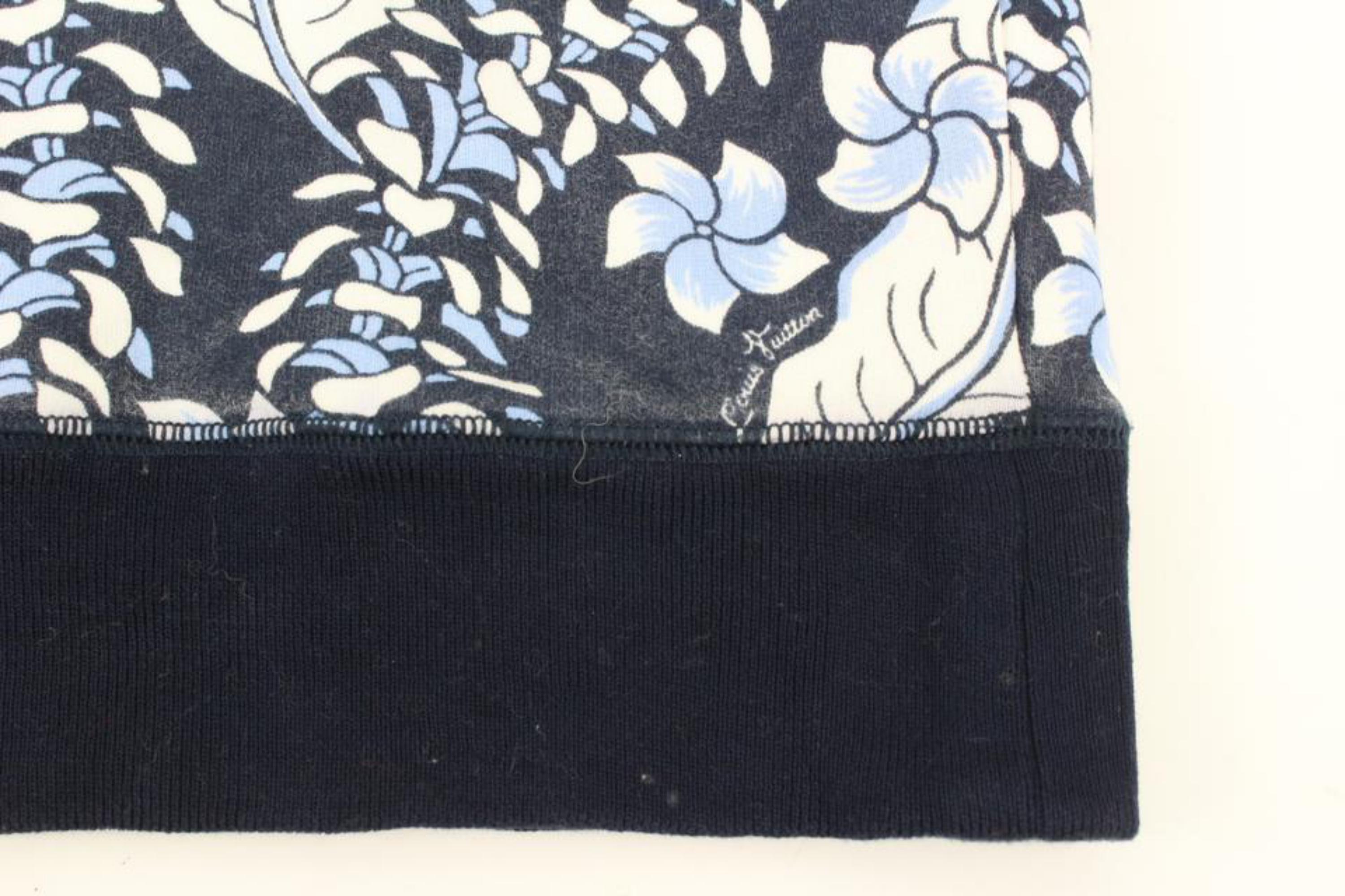 Louis Vuitton - Sweat-shirt à fleurs imprimé feuilles superposées XL LV Varsity pour homme 2LV415 en vente 3