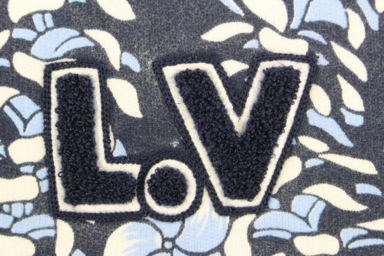 Louis Vuitton Men''s XL LV Varsity All Over Leaf Printed Floral Sweatshirt 2lv415