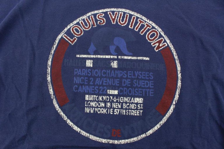 LOUIS VUITTON LV Circle Logo T-Shirt Size S Navy Authentic Men Used from  Japan