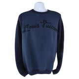 Louis Vuitton Men's Large Navy Blue LV America's Cup Crewneck Sweater  928lv65 For Sale at 1stDibs