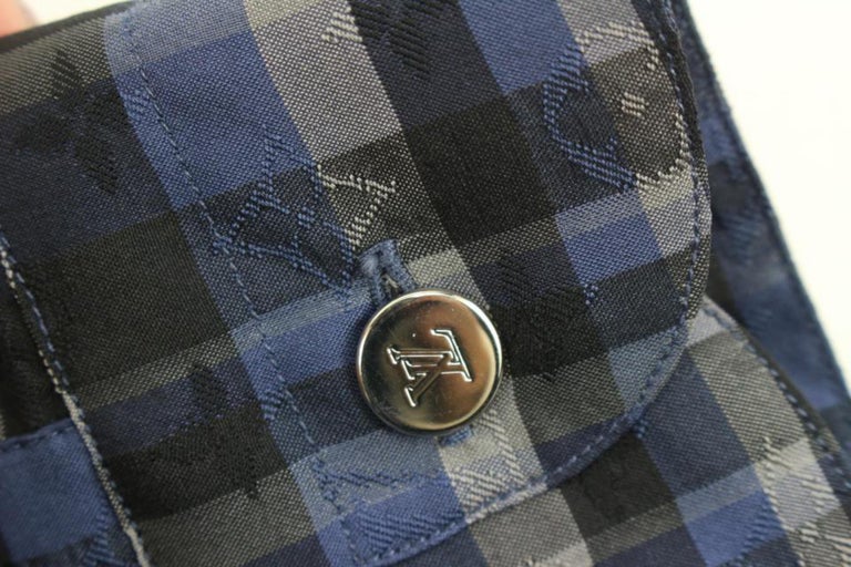 Louis Vuitton Men's XL Plaid LV Monogram Long Sleeve Button Down Shirt  27lk712s