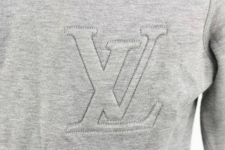 Louis Vuitton Signature Hoodie with Embroidery, Blue, Xs