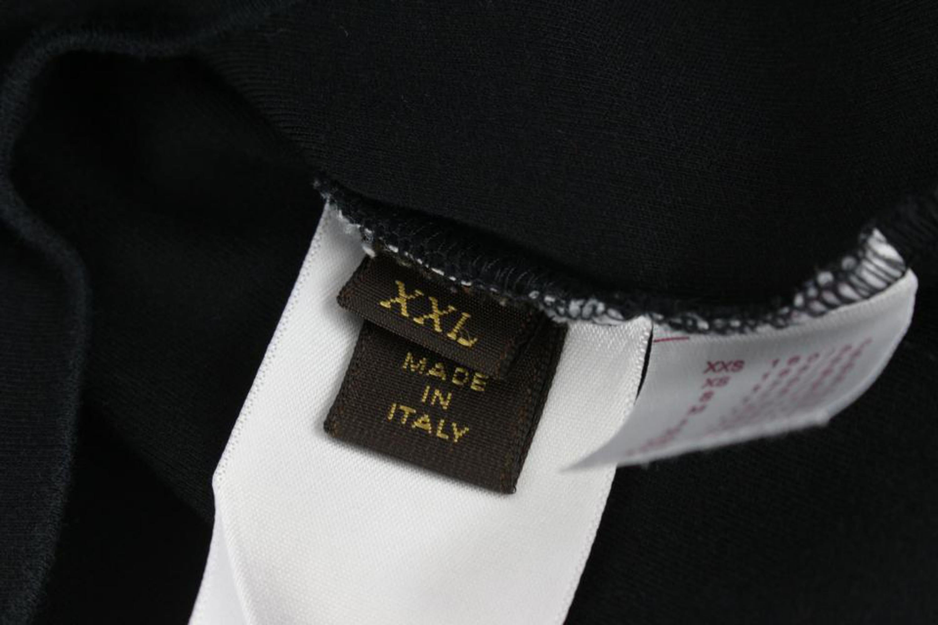 Louis Vuitton Men's XXL Black Rope Flock T-Shirt 1116lv36 For Sale 6