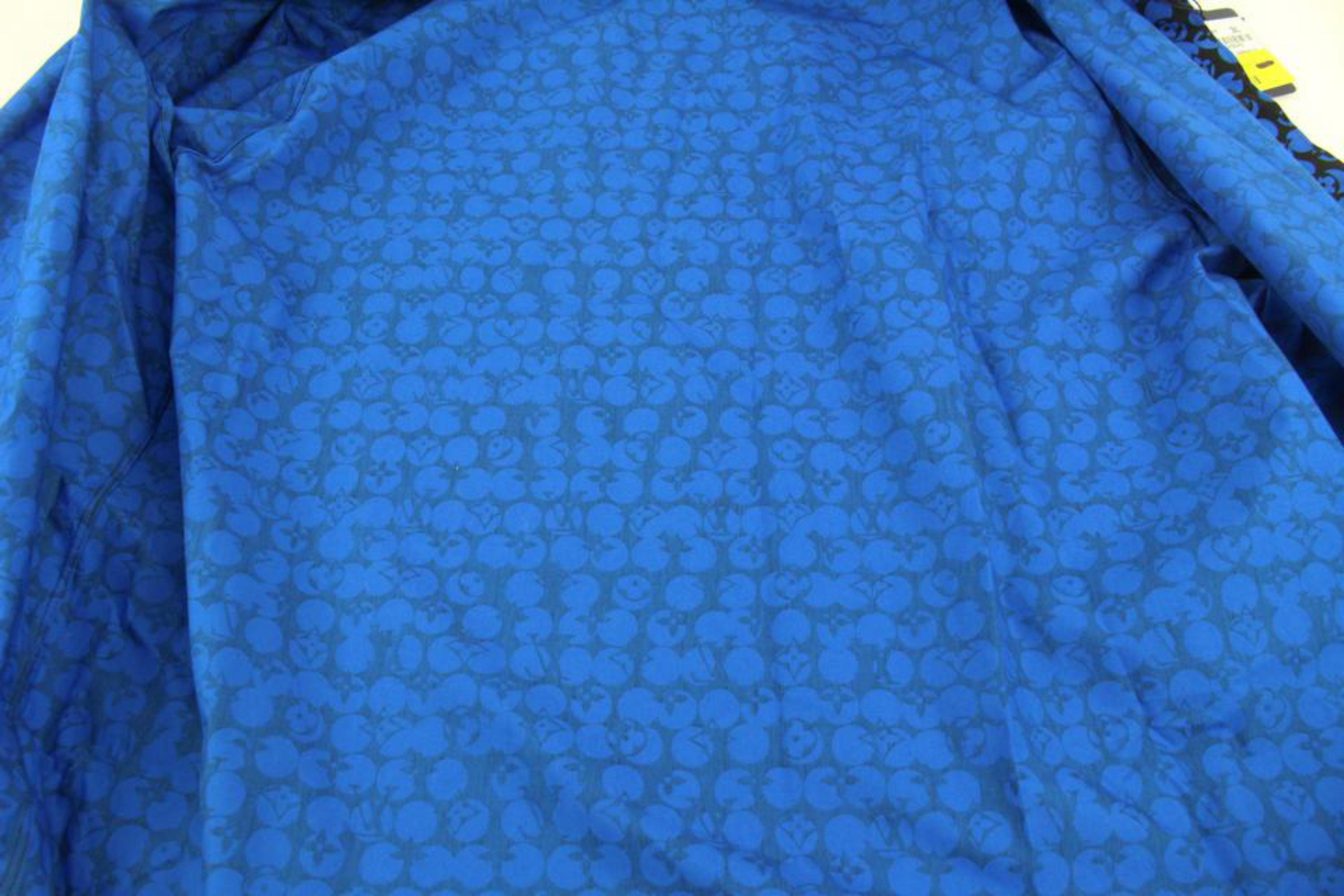 Louis Vuitton Men's XXL Blue Black LV Monogram DNA Long Sleeve Button Shirt 8lv2 4