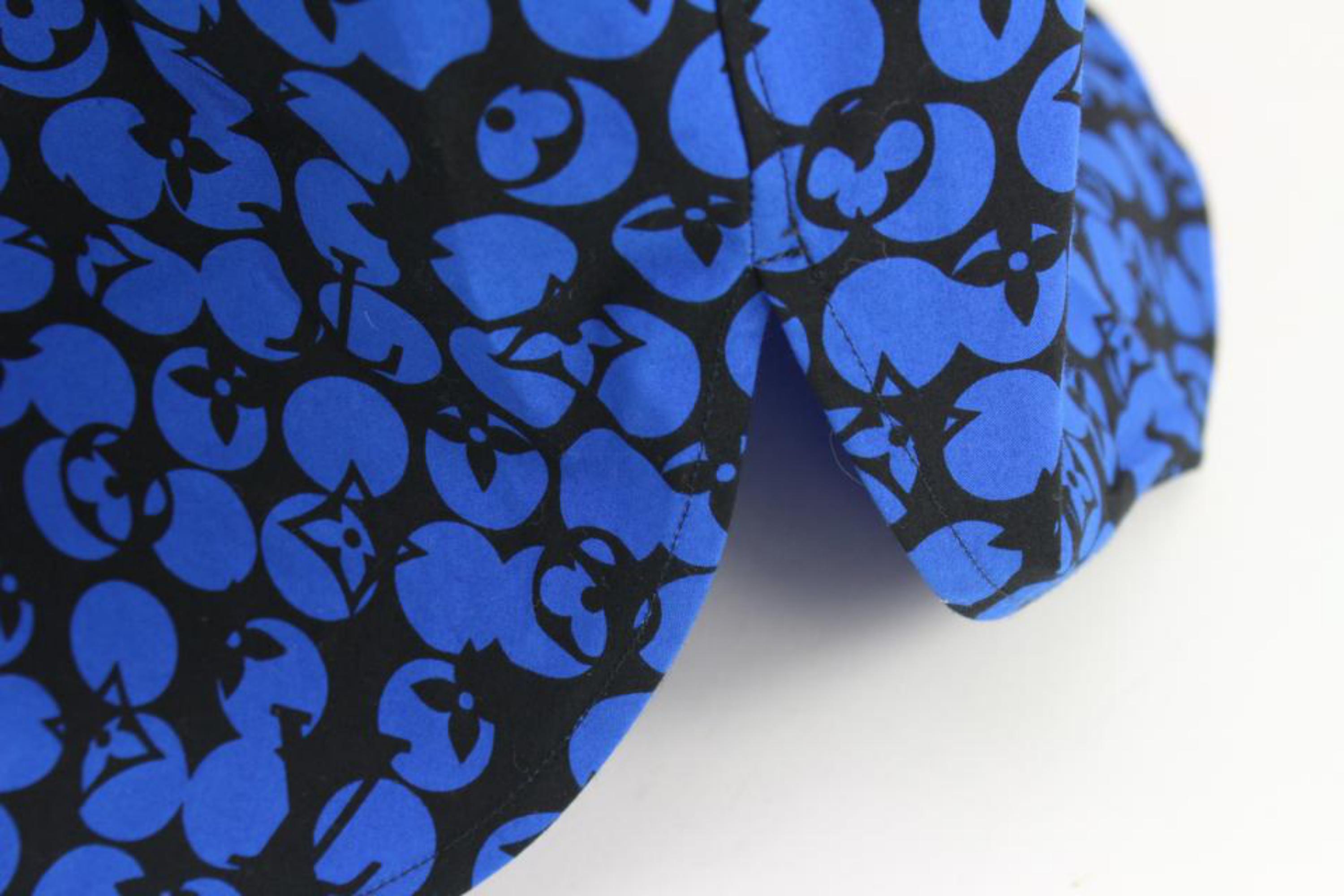 Louis Vuitton Men's XXL Blue Black LV Monogram DNA Long Sleeve 
