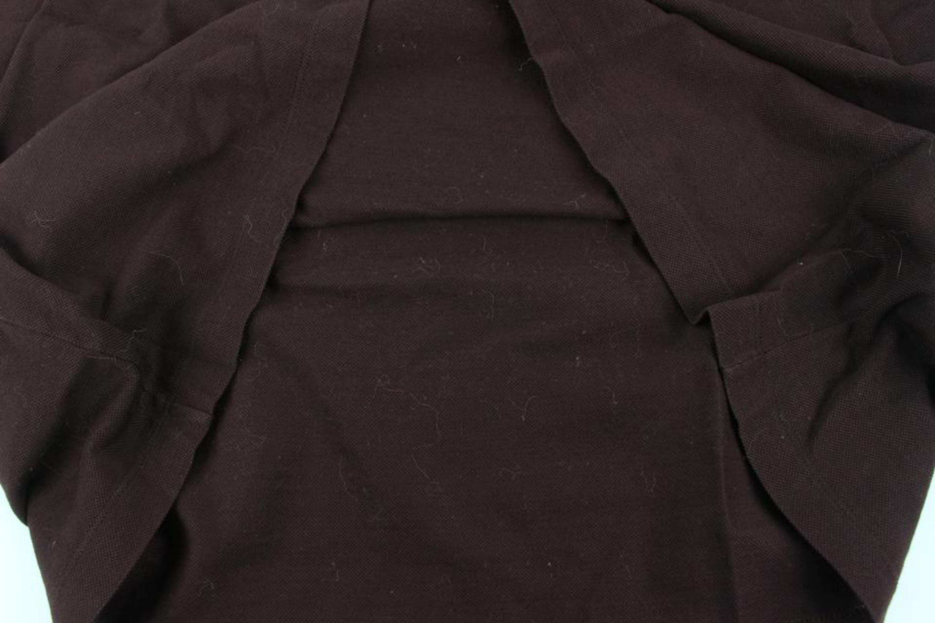 Louis Vuitton Men's XXL Ultra Rare Damier Ebene Collar Polo Shirt 114lv11 For Sale 4