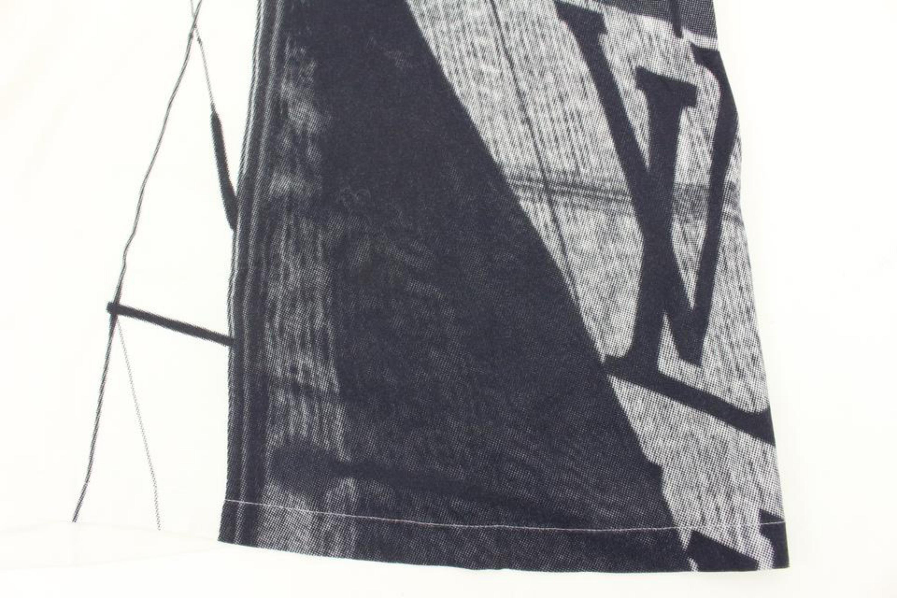 Louis Vuitton Men's XXL White x Navy Scaffolding Climbing Man T-Shirt Tee 119lv6 5