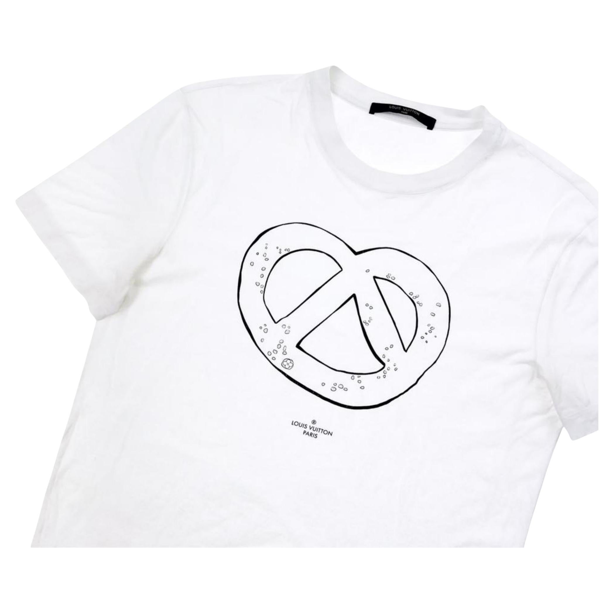 LOUIS VUITTON Black Logo Mono T-shirt - M