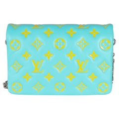 Louis Vuitton Menthe Jaune Monogram Embossed Lambskin Pochette Coussin