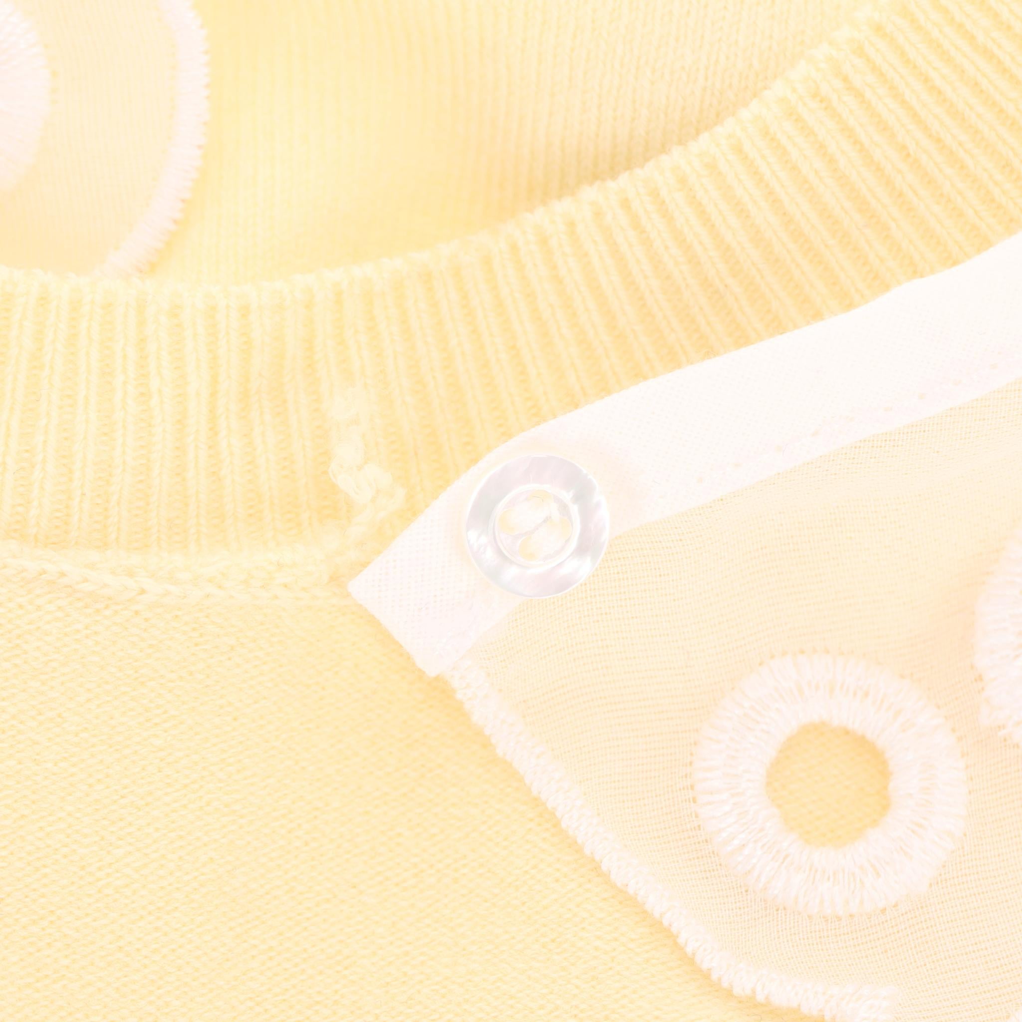 Louis Vuitton Merino Wool Jumper With Broderie Anglaise Collar For Sale 6