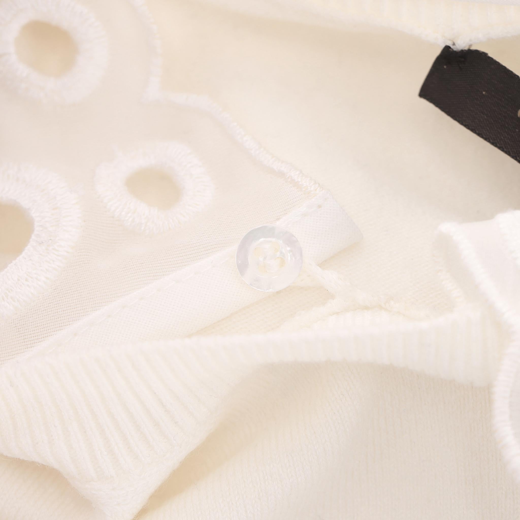 Louis Vuitton Merino Wool Jumper With Broderie Anglaise Collar For Sale 1