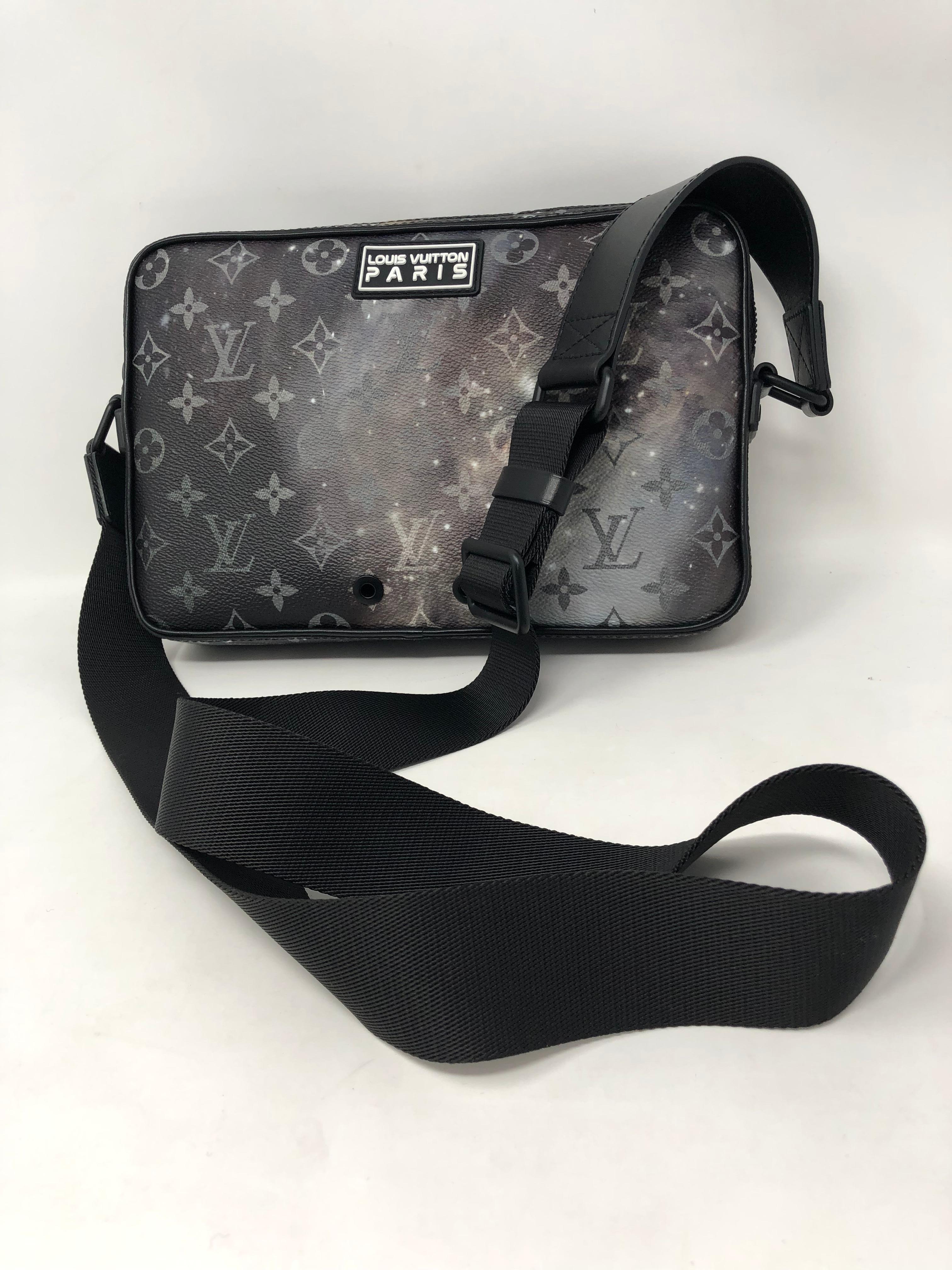 Louis Vuitton Alpha Monogram Messenger Bag in Galaxy Black. Rare and limited part of the LV Spring/ Summer 2019 collection. One to keep for your collection. The strap is adjustable so can be worn crossbody or shorter. Never used. Brand new in box.