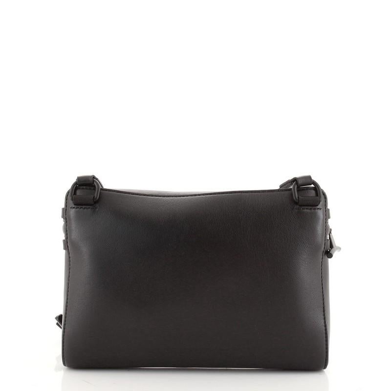Black Louis Vuitton Messenger Bag Dark Infinity Leather with Monogram Eclipse G