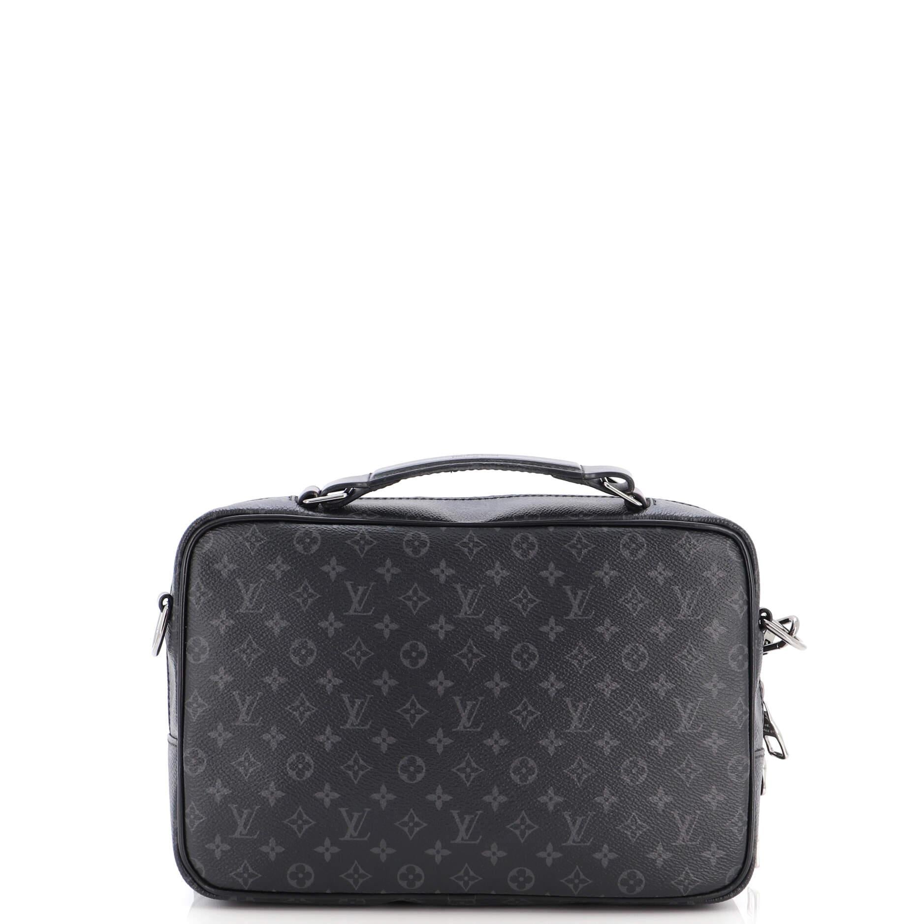 Louis Vuitton Messenger Multipocket Bag Patchwork Monogram Eclipse Canvas In Good Condition For Sale In NY, NY