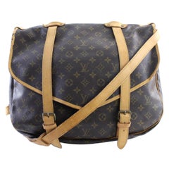 Louis Vuitton Messenger Saumur 43 10lr0219 Brown Coated Canvas Cross Body Bag